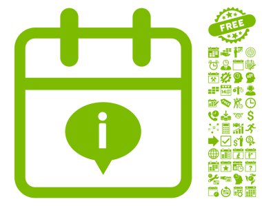 Bonus ile Gün Bilgi Düz Vektör Simgesi