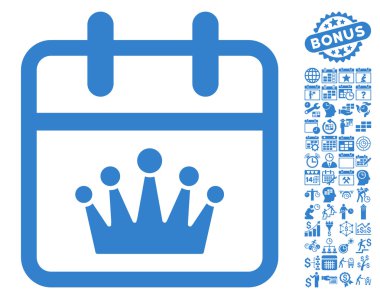 Bonus ile King Day Düz Vektör Simgesi