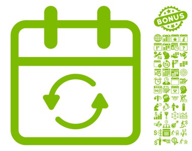 Bonus ile Gün Düz Vektör Simgesi ni güncelleştirin