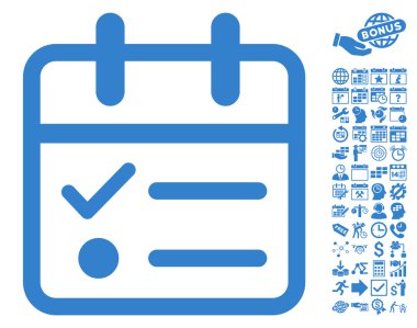 Bonus ile Gün Tasklist Düz Vektör Simgesi