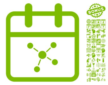 Bonus ile Şema Günü Düz Vektör Simgesi