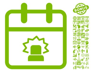 Bonus ile Acil Gün Düz Vektör Simgesi