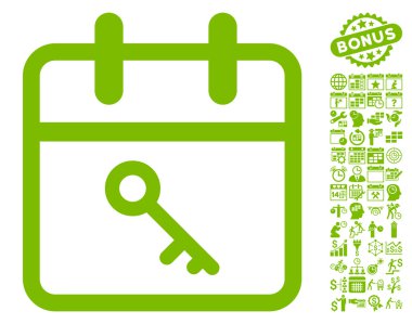 Bonus ile Güvenlik Günü Düz Vektör Simgesi