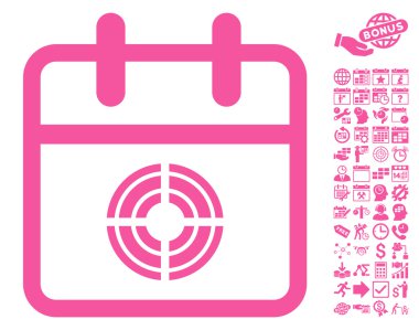 Bonus ile Hedef Gün Düz Vektör Simgesi