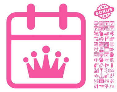 Bonus ile King Day Düz Vektör Simgesi