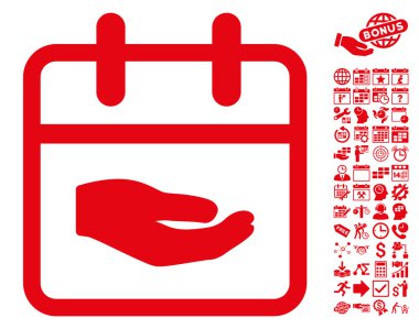 Bonus ile Bağış Günü Düz Vektör Simgesi