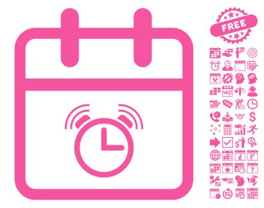 Bonus ile Alarm Günü Düz Vektör Simgesi