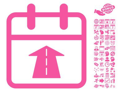 Bonus ile Gelecek Gün Düz Vektör Simgesi