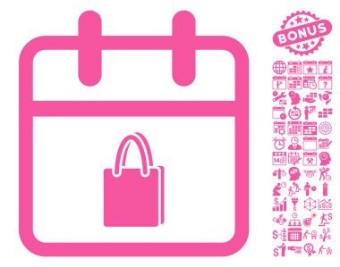 Bonus ile Alışveriş Günü Düz Vektör Simgesi