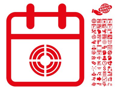 Bonus ile Hedef Gün Düz Vektör Simgesi