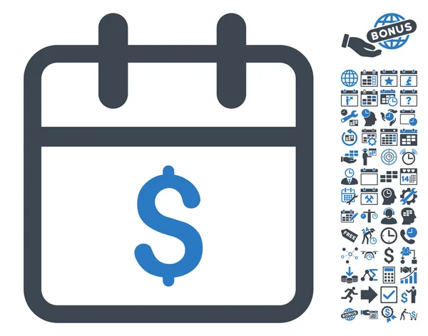 Money Day Flat Vector Icon With Bonus — Stock Vector