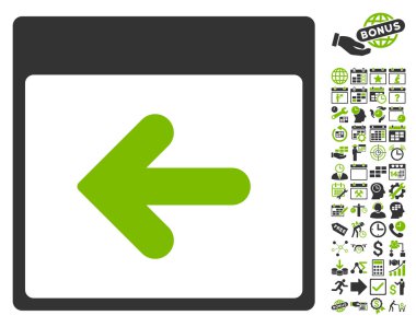 Önceki Takvim Sayfası Bonus lu Düz Vektör Simgesi