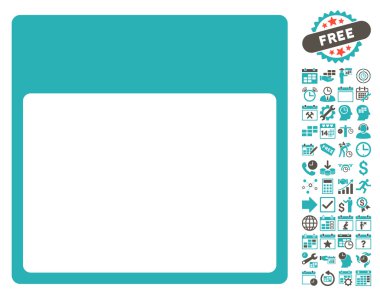 Takvim sayfası şablon düz vektör simgesi Bonus ile