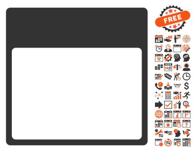 Takvim sayfası şablon düz vektör simgesi Bonus ile