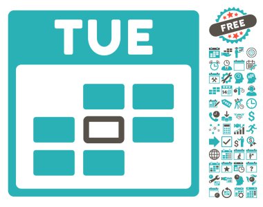 Salı Bonus ile sayfa düz vektör simge takvim