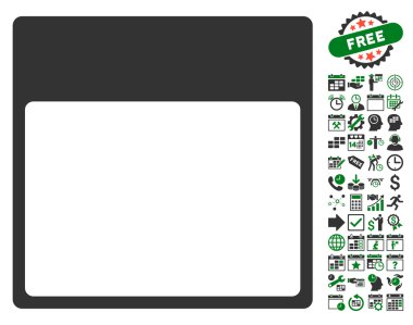 Takvim sayfası şablon düz vektör simgesi Bonus ile