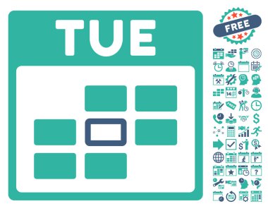 Salı Bonus ile sayfa düz vektör simge takvim