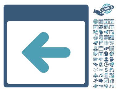 Önceki Takvim Sayfası Bonus lu Düz Vektör Simgesi