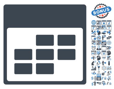 Takvim Ayı Tablo Düz Vektör Simgesi Bonus ile