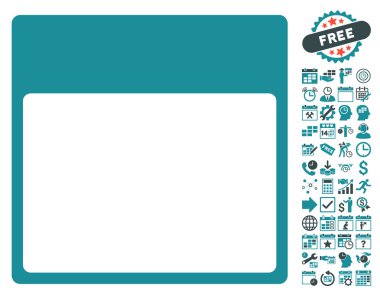 Takvim sayfası şablon düz vektör simgesi Bonus ile