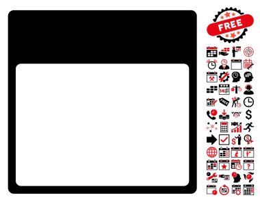 Takvim sayfası şablon düz vektör simgesi Bonus ile