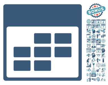 Takvim Ayı Tablo Düz Vektör Simgesi Bonus ile