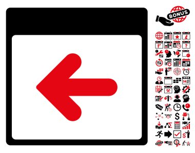 Önceki Takvim Sayfası Bonus lu Düz Vektör Simgesi