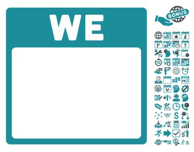 Çarşamba ile Bonus sayfa düz vektör simge takvim