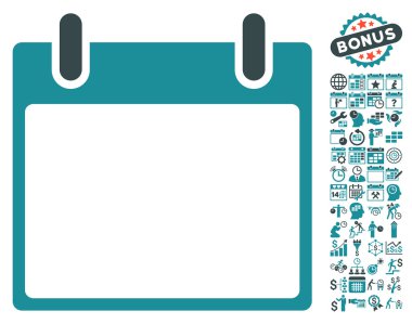Boş Takvim Sayfası Düz Vektör Simgesi Bonus ile
