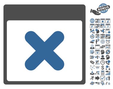 Takvim sayfası düz vektör simge Bonus ile iptal