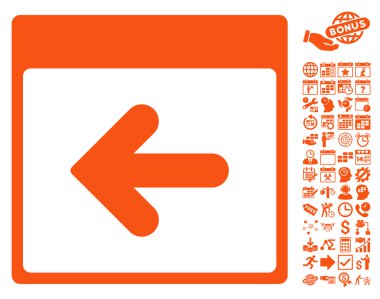 Önceki Takvim Sayfası Bonus lu Düz Vektör Simgesi