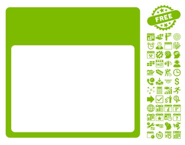 Takvim sayfası şablon düz vektör simgesi Bonus ile