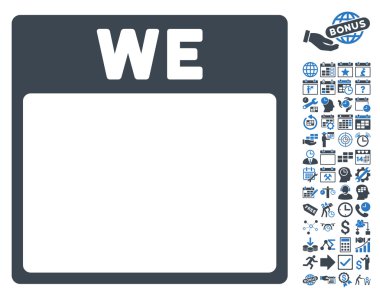 Çarşamba ile Bonus sayfa düz vektör simge takvim