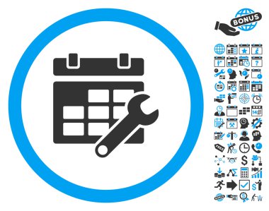 Zaman Çizelgesi Seçenekleri Anahtar Düz Vektör Simgesi Bonus ile