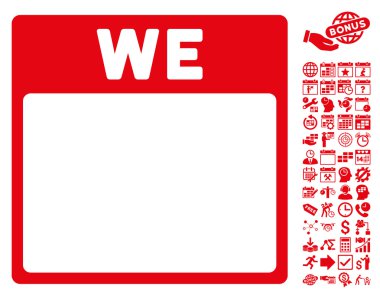 Çarşamba ile Bonus sayfa düz vektör simge takvim