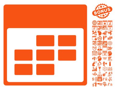 Takvim Ayı Tablo Düz Vektör Simgesi Bonus ile