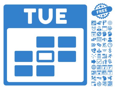 Salı Bonus ile sayfa düz vektör simge takvim