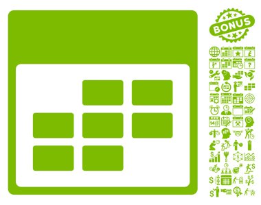 Takvim Ayı Tablo Düz Vektör Simgesi Bonus ile