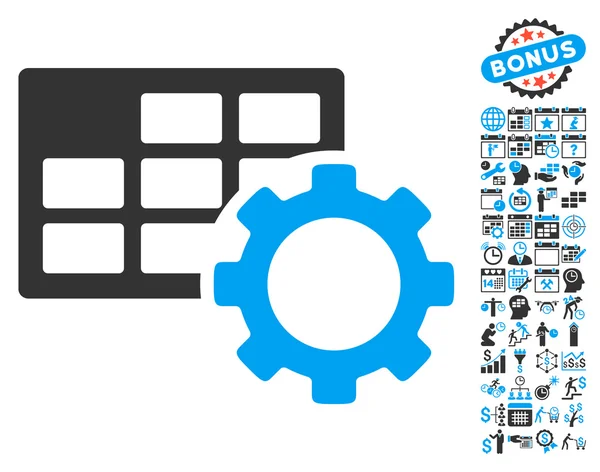 Ajustes de programación Icono de vector plano con bonificación — Archivo Imágenes Vectoriales