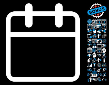 Bonus ile takvim yaprak düz vektör simgesi