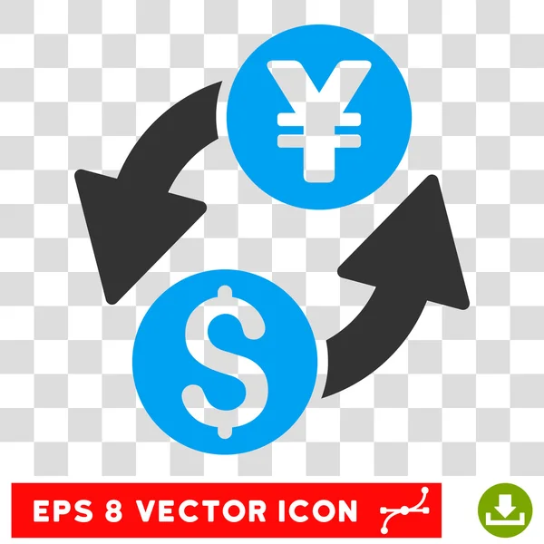 Dollar Yen Exchange Vector Icon — Stock Vector