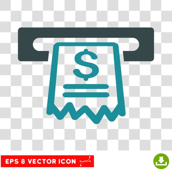Cajero Recibo Vector Icono — Vector de stock