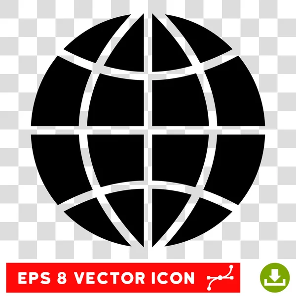 Planeta Globo Eps Vector Ícone — Vetor de Stock