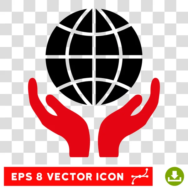 Global Mãos Eps Vector Ícone — Vetor de Stock