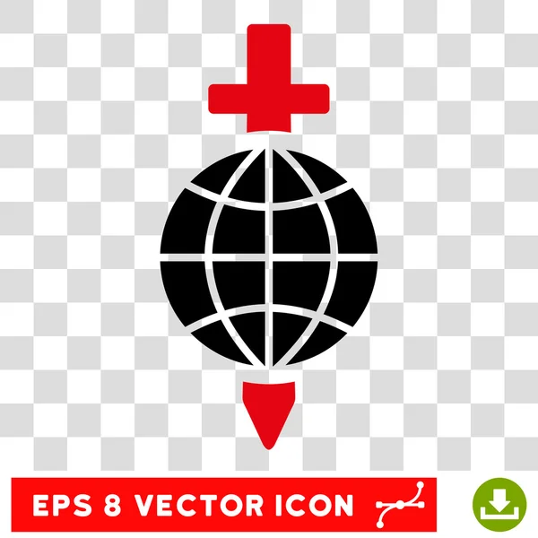 Espada de seguridad global Eps Vector Icono — Vector de stock