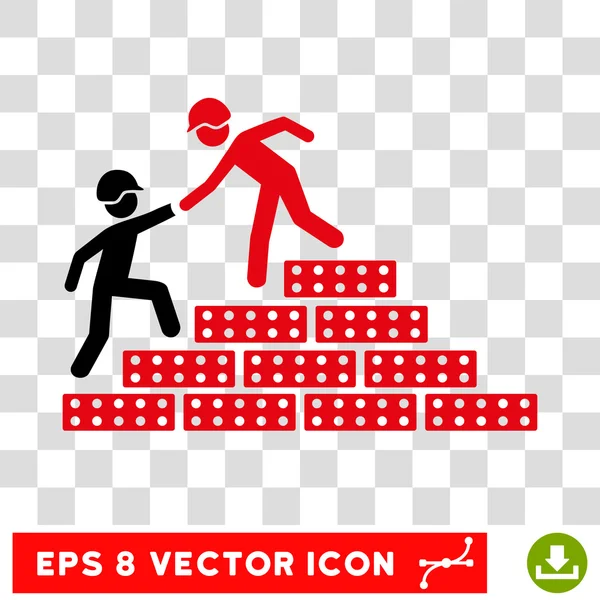 Bautreppen helfen beim eps-Vektor-Symbol — Stockvektor