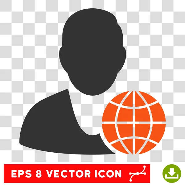 Global Manager Eps vetor ícone — Vetor de Stock