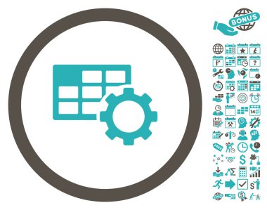 Zamanlama Ayarları Bonus ile Düz Vektör Simgesi