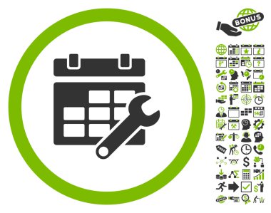 Zaman Çizelgesi Seçenekleri Anahtar Düz Vektör Simgesi Bonus ile