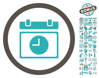 Zaman çizelgesi düz vektör simge Bonus ile